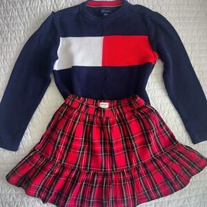 Tommy Hilfiger Red and Blue Plaid Skirt